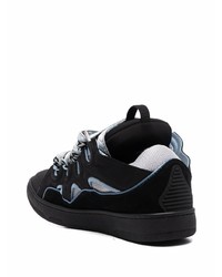 schwarze Leder niedrige Sneakers von Lanvin