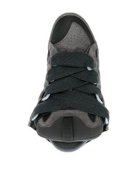 schwarze Leder niedrige Sneakers von Lanvin