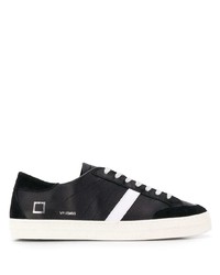 schwarze Leder niedrige Sneakers von D.A.T.E