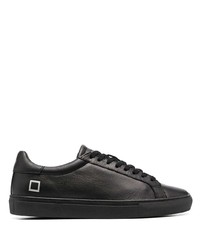 schwarze Leder niedrige Sneakers von D.A.T.E