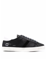 schwarze Leder niedrige Sneakers von D.A.T.E