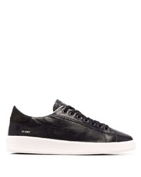 schwarze Leder niedrige Sneakers von D.A.T.E