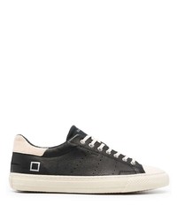 schwarze Leder niedrige Sneakers von D.A.T.E