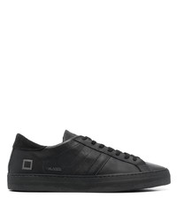 schwarze Leder niedrige Sneakers von D.A.T.E