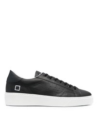 schwarze Leder niedrige Sneakers von D.A.T.E