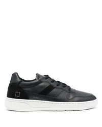 schwarze Leder niedrige Sneakers von D.A.T.E