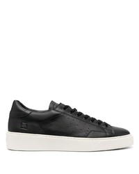 schwarze Leder niedrige Sneakers von D.A.T.E