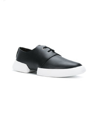 schwarze Leder niedrige Sneakers von Diesel