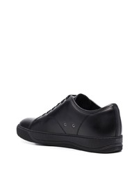 schwarze Leder niedrige Sneakers von Lanvin