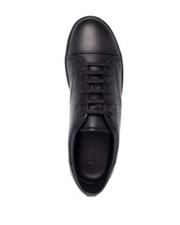 schwarze Leder niedrige Sneakers von Lanvin