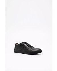 schwarze Leder niedrige Sneakers von Lanvin