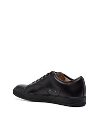 schwarze Leder niedrige Sneakers von Lanvin