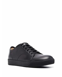 schwarze Leder niedrige Sneakers von Lanvin