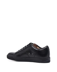 schwarze Leder niedrige Sneakers von Lanvin