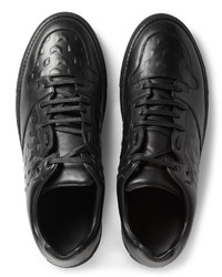 schwarze Leder niedrige Sneakers von Balenciaga