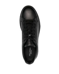 schwarze Leder niedrige Sneakers von Baldinini