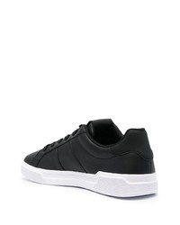 schwarze Leder niedrige Sneakers von Just Cavalli