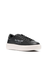 schwarze Leder niedrige Sneakers von Karl Lagerfeld