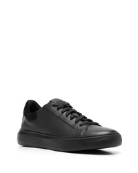 schwarze Leder niedrige Sneakers von Geox