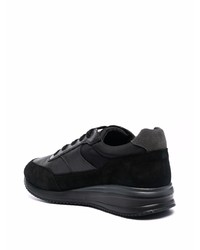 schwarze Leder niedrige Sneakers von Geox