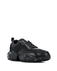 schwarze Leder niedrige Sneakers von Jimmy Choo