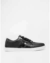 schwarze Leder niedrige Sneakers von Creative Recreation