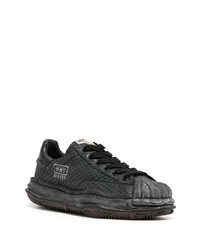 schwarze Leder niedrige Sneakers von Maison Mihara Yasuhiro