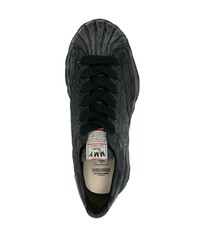 schwarze Leder niedrige Sneakers von Maison Mihara Yasuhiro
