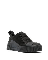 schwarze Leder niedrige Sneakers von Boris Bidjan Saberi