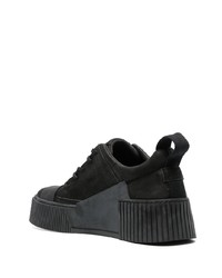 schwarze Leder niedrige Sneakers von Boris Bidjan Saberi