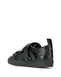 schwarze Leder niedrige Sneakers von Toga Virilis