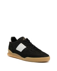 schwarze Leder niedrige Sneakers von Paul Smith