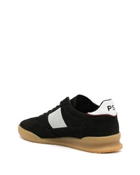 schwarze Leder niedrige Sneakers von Paul Smith