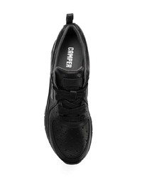 schwarze Leder niedrige Sneakers von Camper