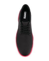 schwarze Leder niedrige Sneakers von Camper