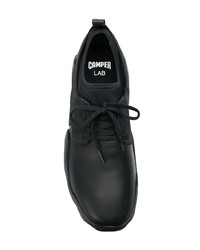 schwarze Leder niedrige Sneakers von Camper Lab