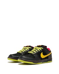 schwarze Leder niedrige Sneakers von Nike