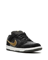 schwarze Leder niedrige Sneakers von Nike