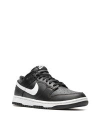 schwarze Leder niedrige Sneakers von Nike