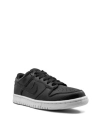 schwarze Leder niedrige Sneakers von Nike