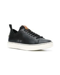 schwarze Leder niedrige Sneakers von Polo Ralph Lauren