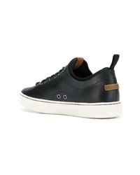 schwarze Leder niedrige Sneakers von Polo Ralph Lauren