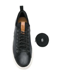 schwarze Leder niedrige Sneakers von Polo Ralph Lauren