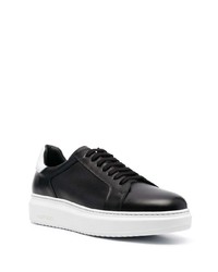 schwarze Leder niedrige Sneakers von Scarosso