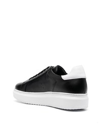 schwarze Leder niedrige Sneakers von Scarosso