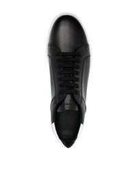 schwarze Leder niedrige Sneakers von Scarosso