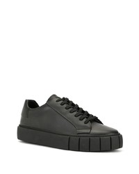 schwarze Leder niedrige Sneakers von Primury