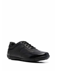 schwarze Leder niedrige Sneakers von Geox