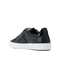 schwarze Leder niedrige Sneakers von Philipp Plein