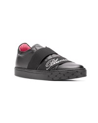 schwarze Leder niedrige Sneakers von Blumarine